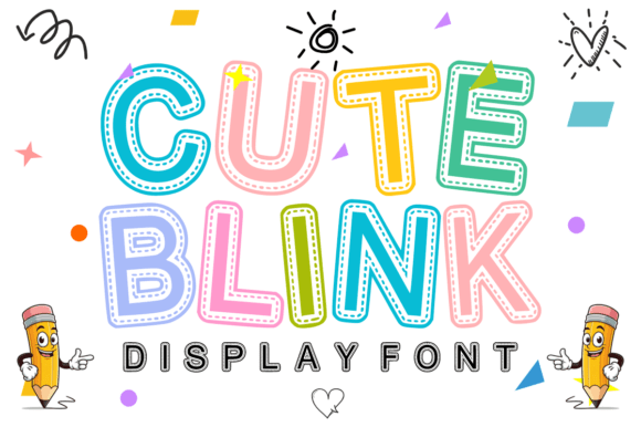 Cute Blink: A Playful Stitched Display Font