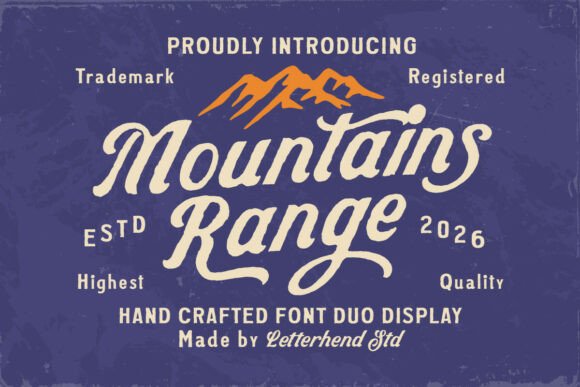 Mountains Range Duo: Where Adventure Meets Typography