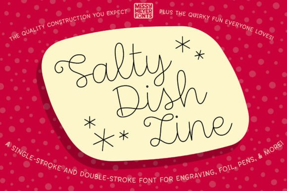 Salty Dish Line: The Hand-Drawn Font Built for Precision Drawing & Scoring