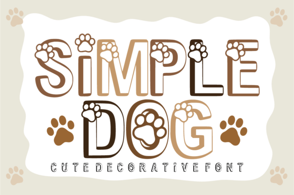 Simple Dog: A Playful, Paw-Print-Adorned Font for Pet-Loving Designers